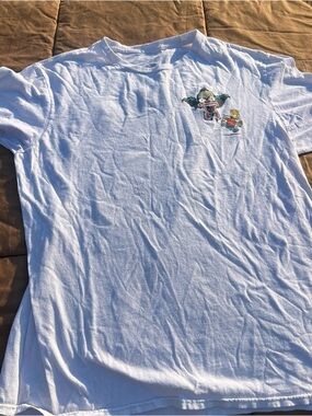 Vintage Y2K Simpsons Krusty the Clown and Bart Simpson Graphic Tee Size Medium